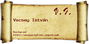 Vecsey István névjegykártya