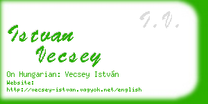 istvan vecsey business card