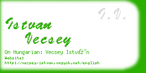 istvan vecsey business card